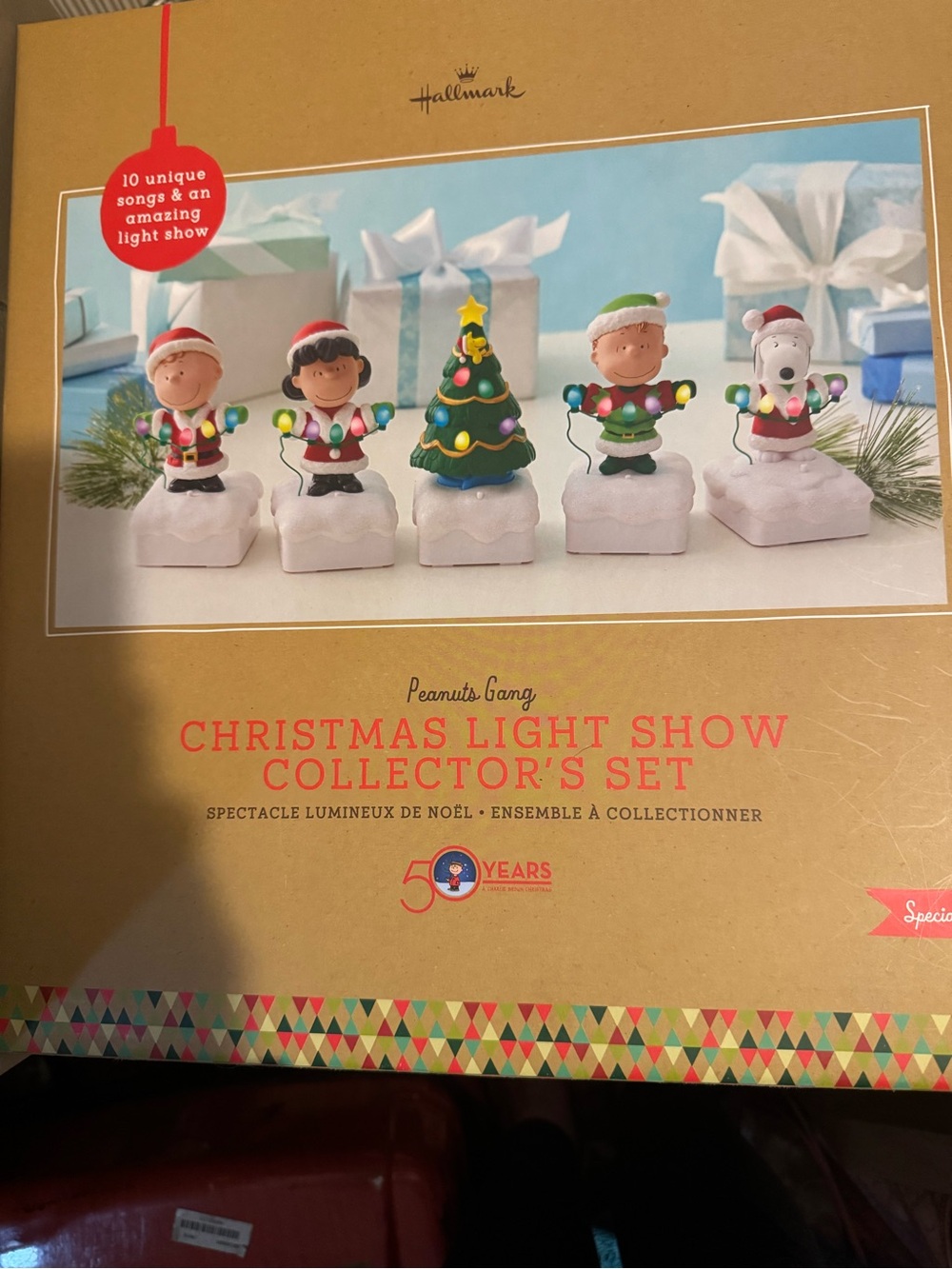 NIB 2015 Hallmark Peanuts Gang Christmas Light Show Collector’s Set Wireless